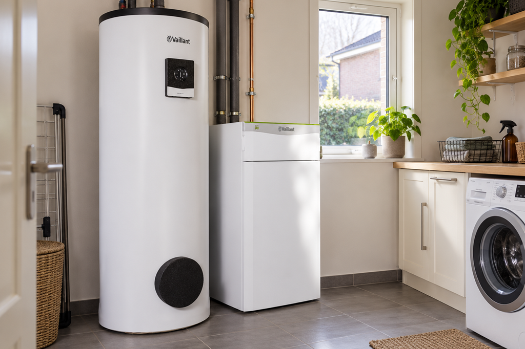 Vaillant-warmtepomp in een bijkeuken